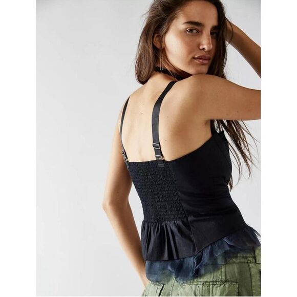 NEW Free People x Brenda Knight Embroidered Corset Top - Picture 4 of 6